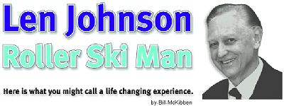 LEN JOHNSON ROLLER SKI MAN - Bill McKibben