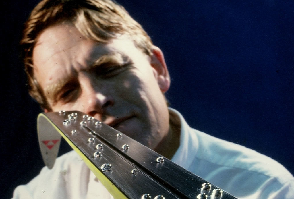 Leif scrutinizing water droplets beading up on Cera F-treated base. Courtesy of Harald Bjerke