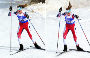 Lap one and skiing under control versus deep in the pain cave during the last lap of the 10km. [Photo] Ian Harvey/TOKO